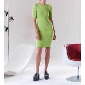 SIMON MILLER RIB Capo Dress in Algae